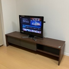 テレビ台　ワイド　テレビボード　テレビラック　ローボード（ウォールナット風×チャコールグレー）