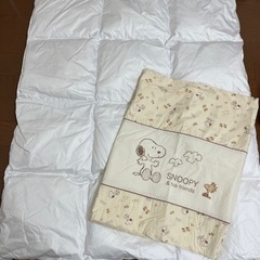 【新品未使用】西川 ベビー羽毛掛け布団＋枕＋カバーセット