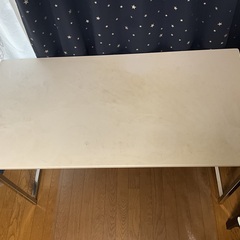 長方形　白テーブル