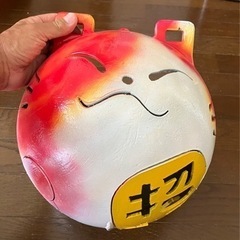 ハンドメイド浮き玉「招き猫　招福」〈兵」