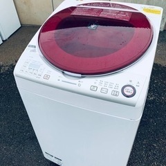 ♦️SHARP電気洗濯乾燥機 【2015年製】 ES-TX840-R