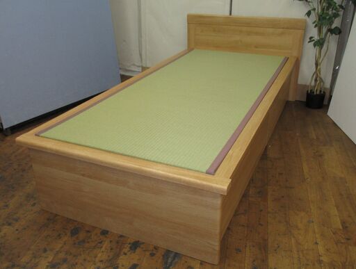 R470 シングルサイズ畳ベッド 引出し付き・収納付き、幅102cm Used・美品