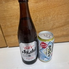 スーパードライ瓶ビール＆タコハイ