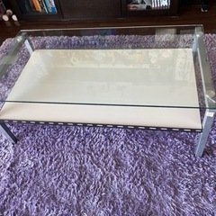 ニトリ　ガラステーブル　ローテーブル 