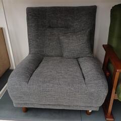 ☆ジモティ割あり☆新城家具 LUNA ｸｯｼｮﾝ付1Pｿﾌｧｰ ｸﾞﾚｰ 現状販売 (H)