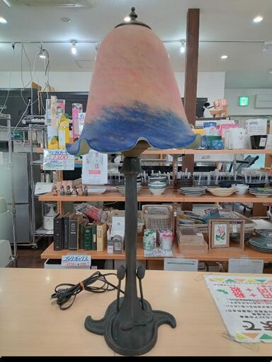 ★フロアランプ　家具 照明器具　ガレ風　3燈　【3ヶ月保証付き】現状でのお渡し　店頭販売のみ