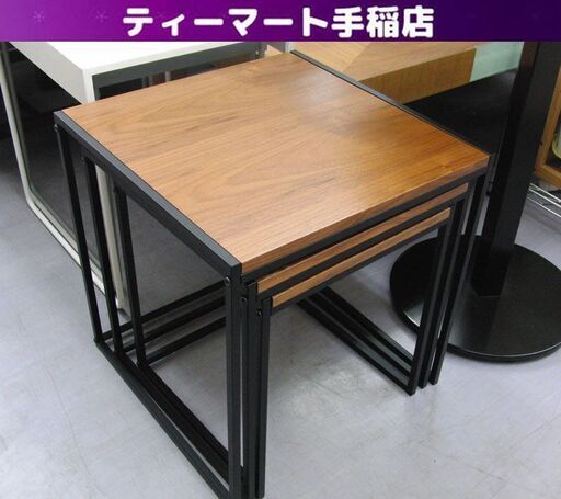 ニトリ ネストテーブル ミニテーブル 3個セット インダストリアル風 アイアンフレーム 札幌 手稲
