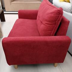 ★ジモティ割あり★ﾃﾞｻﾞｲﾝ2Pｿﾌｧｰ　布　RD　現状販売 (H)81× (W)131× (D)76【joh 1324】 ☆ジモティ割あり☆ﾃﾞｻﾞｲﾝ2Pｿﾌｧｰ 布 RD 現状販売 (H)81× (W)