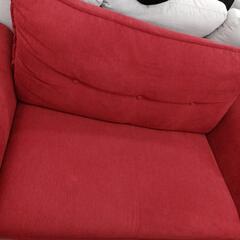 ☆ジモティ割あり☆ﾃﾞｻﾞｲﾝ2Pｿﾌｧｰ 布 RD 現状販売 (H)81× (W)