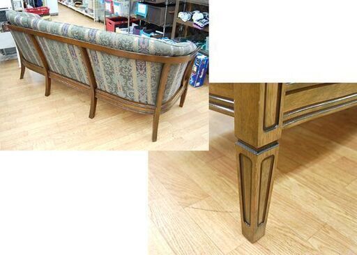 マルニ 3人掛けソファ 地中海ロイヤルシリーズ シャルル 幅190×奥74×高