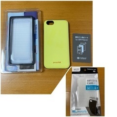 iPhone SE 第2-3世代　カード収納付カバー、ガラスフィ...