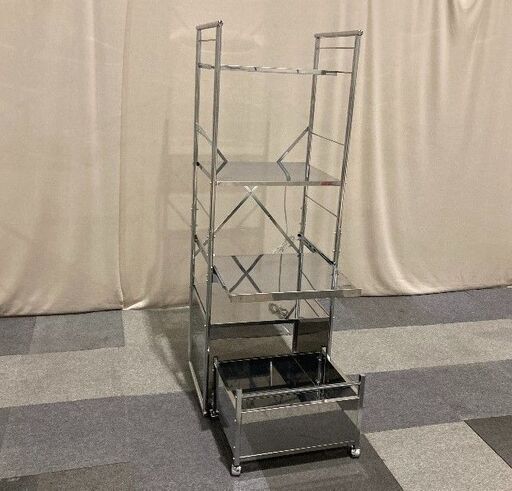 ≪引取り限定≫ ステンレス大型ハイワゴン 定価約4万5千円 80000329