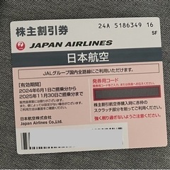 JAL 株主優待 株主割引券 株主優待券 1枚
