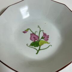 煮物鉢揃　4枚セット　ピンク　花　陶器【j075】