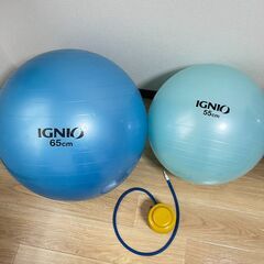 バランスボール 65cm、55cm、空気入れ　セット　IGNIO...