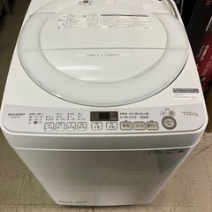 動作品 20年製 シャープ 全自動電気洗濯機 7.0kg シャープ