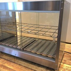 テンポスオリジナル 前後ガラス引戸ホットショーケースTBHS-600S