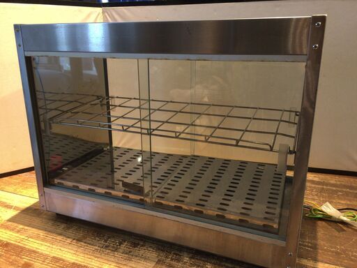 ■11832■ホットショーケース テンポス TBHS-600S 屋内用 前後ガラス引き戸 店舗用品 フードウォーマー 保温 コンビニ レジ前 弁当屋