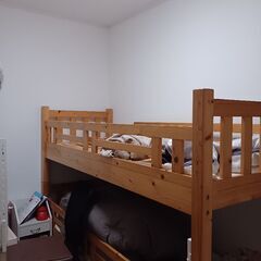 二段ベッド コンパクト 幅小さめ 狭い部屋用 双子 年子 賃貸用