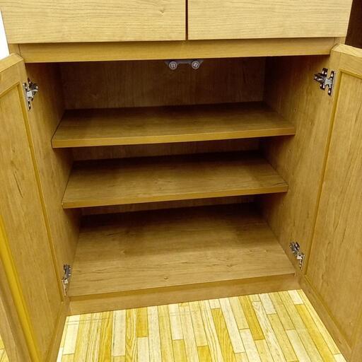 ☆ジモティ割あり☆ (有)隈木工所 レンジボード ナチュラル クリーニング済 YJ2699 - 食器棚、キッチン収納