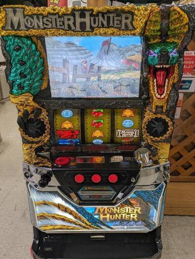 パチスロ実機 モンスターハンター 月下雷鳴 コイン不要機 ID：126-012974-007