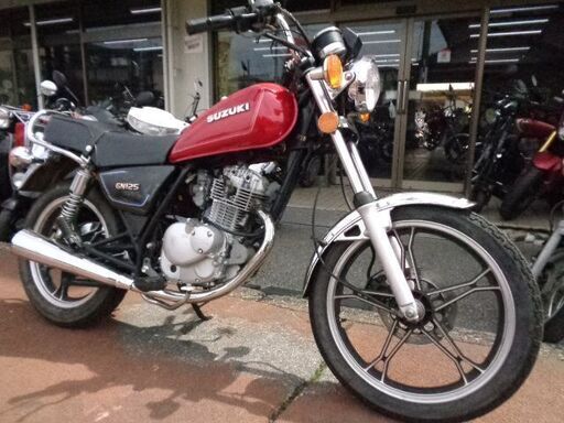 NO.4976　ＧＮ１２５Ｈ　空冷４サイクル単気筒エンジン　ギヤポジションインジケーター　リヤキャリア付き　レッド　☆彡