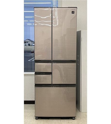北海道/千歳市 近郊配送可能/店頭引取可能 極美品 シャープ 6ドア 大型冷蔵庫 SJ-X506J-T 2022年製 502L シャインブラウン プラズマクラスター