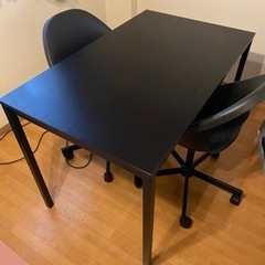 家具 ダイニングテーブル&チェア2脚(定価2.5万円)