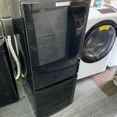 北九州市内配送無料　保証付き　三菱 冷蔵庫 ボトム冷凍室 右開き 146L サファイアブラック MR-P15A B