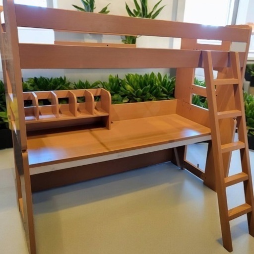 木製ロフトベット（机付き）美品\n