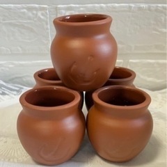 陶器のミニ壺5個・小物入れや植物に