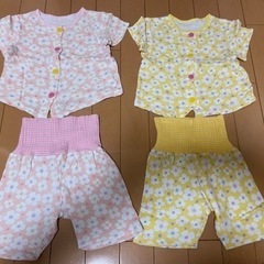 ⑳【中古品】80 夏パジャマ 女の子 子供用品 子供服 ベビー服