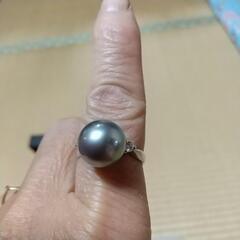黒真珠とダイヤの指輪💍