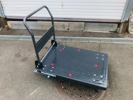 スムーズに押せる音の静かな台車　ストッパー付き　積載荷重300kg