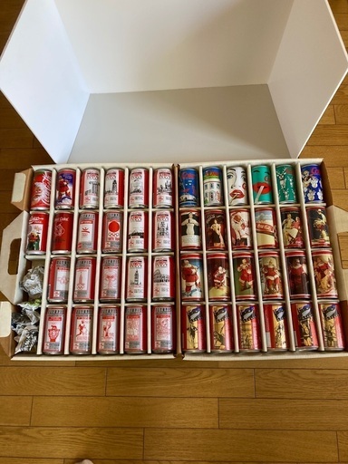 コーラ記念缶46種　手提げトートボックス付き