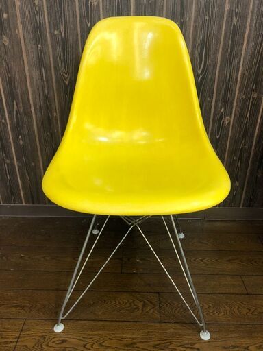 7-37 Herman Miller イームズ サイドシェルチェア FRP ワイヤーベース イエロー【引取限定・現状渡し】カグマニア