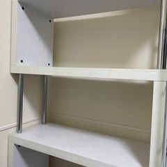 【0円】5/31まで　4段収納棚カラーボックス　白　