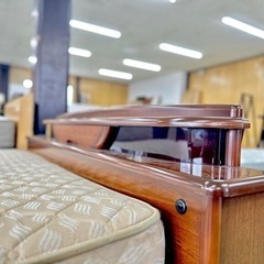 💥激安💥収納付きダブルベッド　マットレスセット　幅150cm