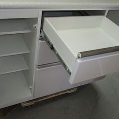 R233 NITORI アルミナ2 、キッチンボード、食器棚、幅120cm Used・美品