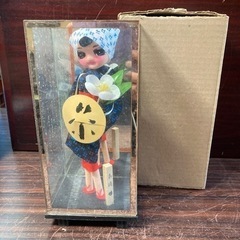 【昭和レトロ】茶摘嬢　人形　伊豆の踊子　アクリルケース入り　箱付き