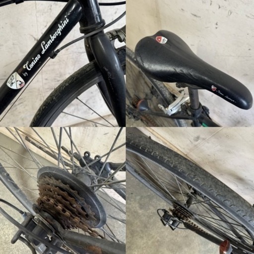 374☆岐阜発 △Conino Lamborghini/クロスバイク/自転車/6段変速/走行