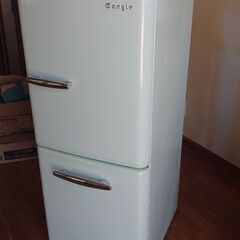 『可愛らしい！レトロ調冷凍冷蔵庫』EDION　エディオン　149L 冷蔵庫　ANG-RE151－A1　2018年製
