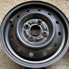 スズキ純正スチールホイール　エブリィワゴン　新車時に取り外し　4本　ホイールキャップ付き 新品 ホイール交換 スズキ エブリイワゴン ハスラー純正スチール