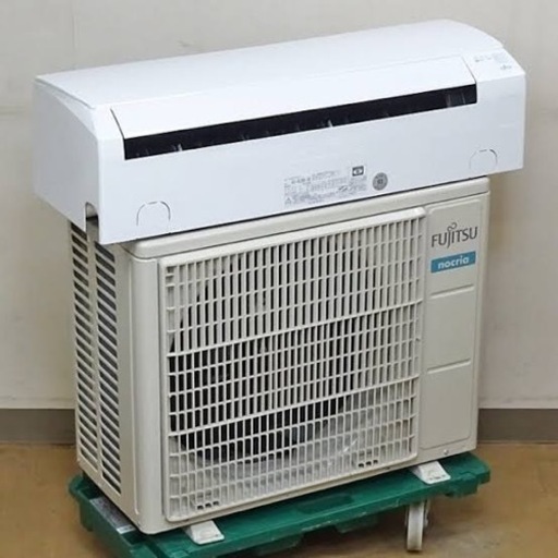 「中古」　富士通エアコン10畳用、取り付け工事込み、3ヵ月保証付き
