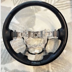 30系アルファード後期純正ステアリング黒木目ウッドレザーコンビハンドルヒーター付 210クラウン、プラドにも流用可能❕ 