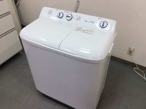 (5/31受渡済)JT8854【Haier/ハイアール 4.5㎏二槽式洗濯機】美品 2020年製 JW-W45E 家電 洗濯 二槽式