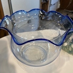 ガラス製　金魚鉢　ビンテージ　昭和モノ