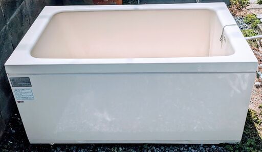 ◆中古◆浴槽◆INAX◆1200サイズ◆公団用 据え置きタイプ◆1方全エプロン(前)◆右排水◆和洋折衷タイプ◆色：ミスティアイボリー◆
