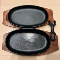 ステーキ皿　ステーキ鉄板　ハンバーグ　昭和レトロ