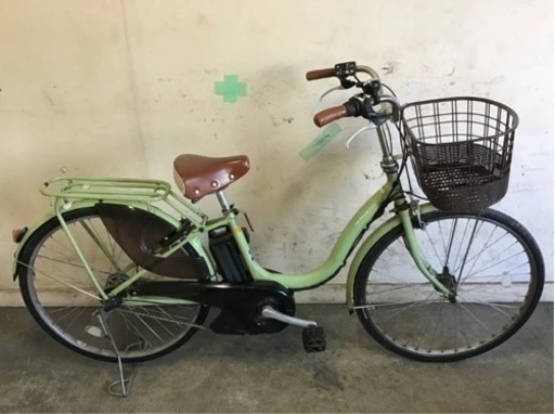 383□岐阜発　△YAMAHA PAS Natura/電動アシスト自転車/26インチ/3段変速/グリーン/アシスト走行確認/鍵つき/防犯有り/現状品　R５.10/10□v
